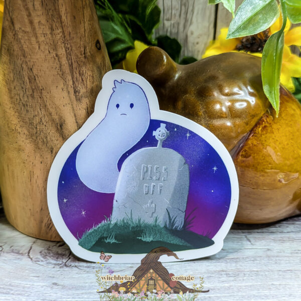 Piss Off Ghost Sticker