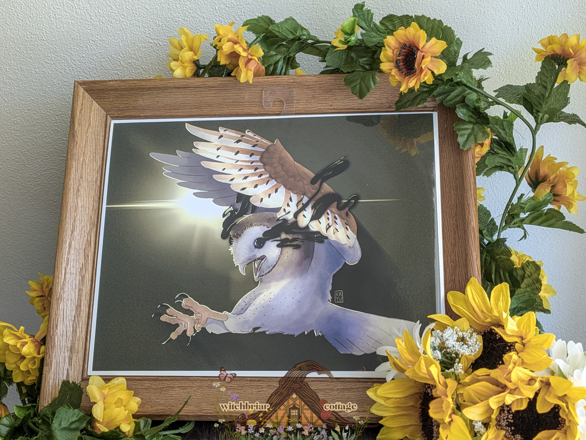 Pouncing Owl Art Print - Image 2