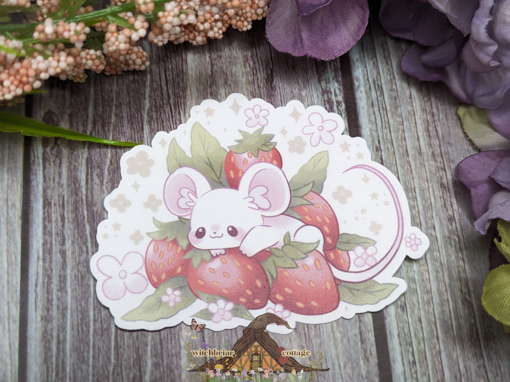 Strawberry Mouse Sticker - Image 6