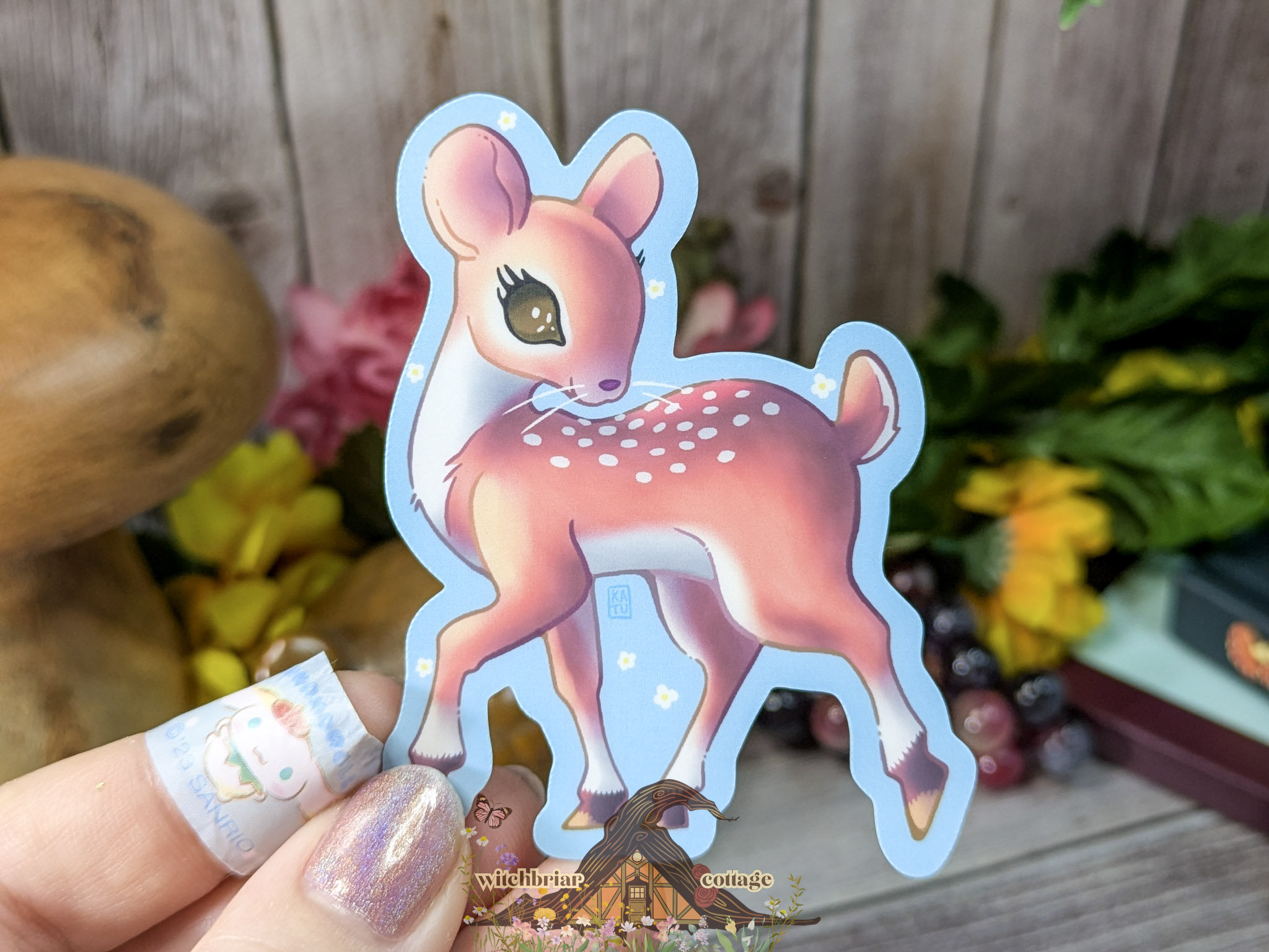 Twee Deer Mouse Sticker - Image 5