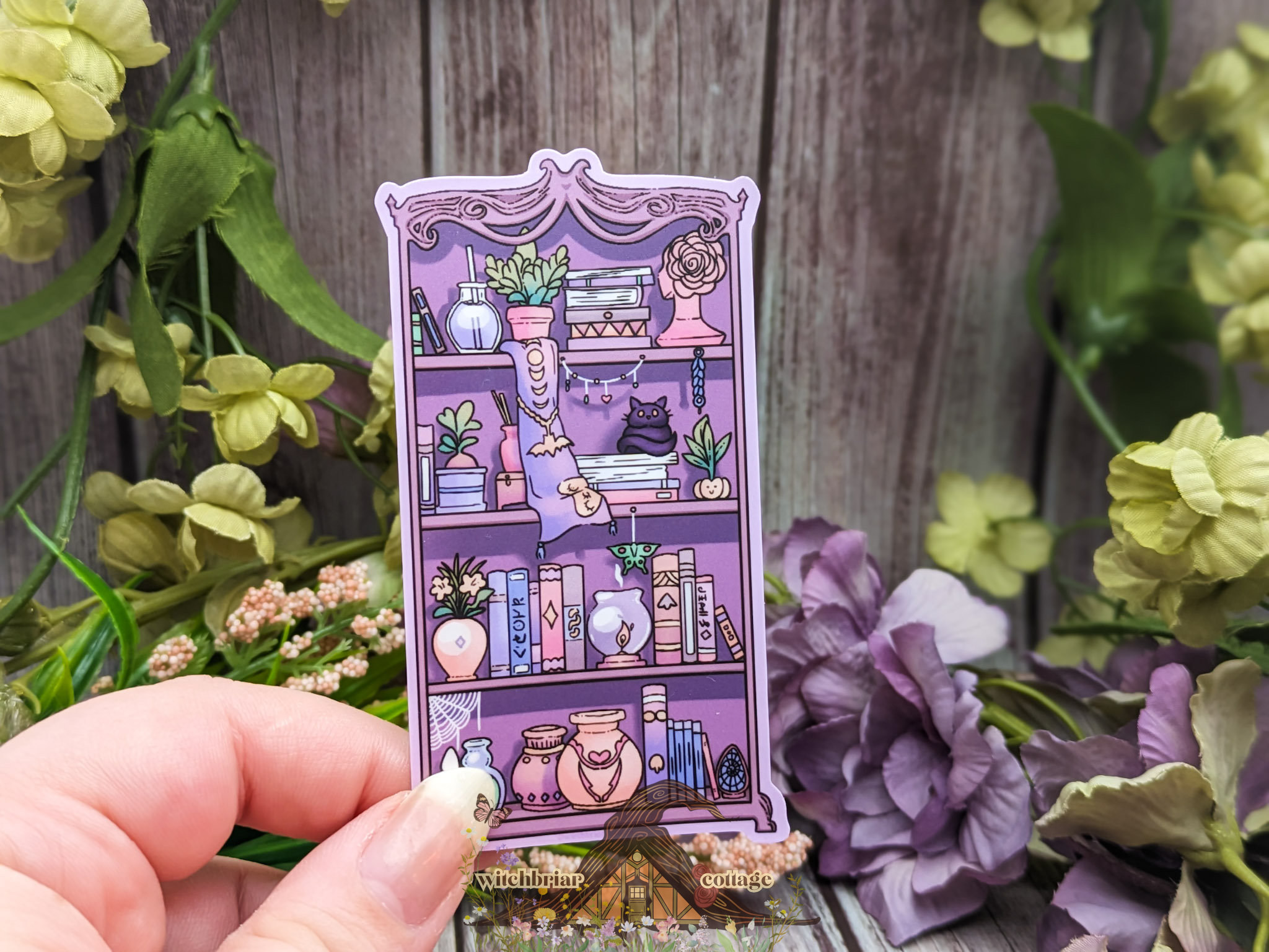 Witchy Bookshelf Sticker