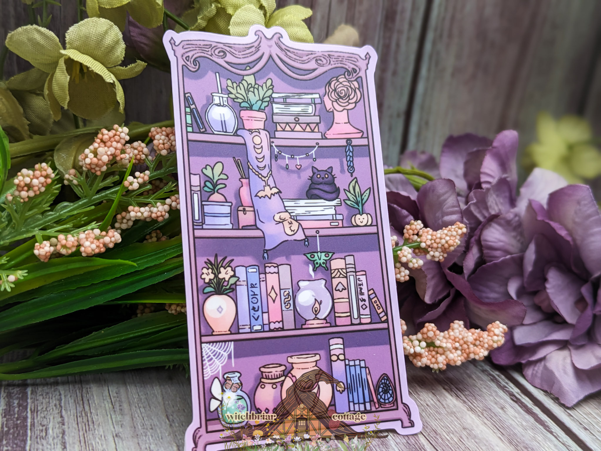 Witchy Bookshelf Sticker - Image 2