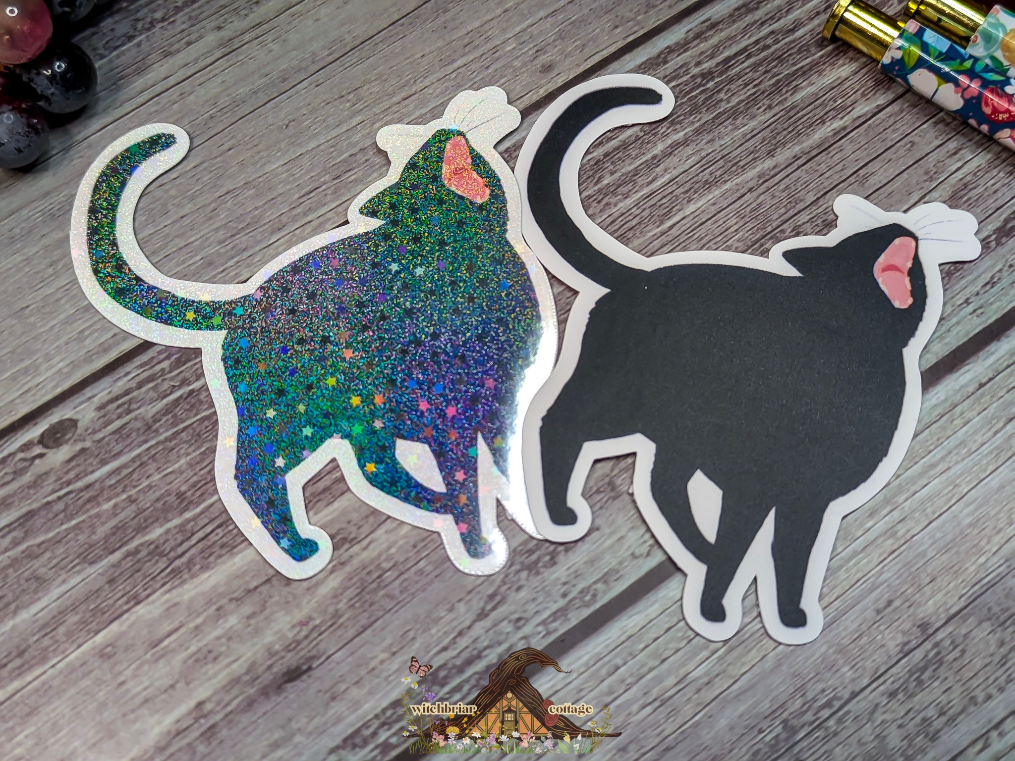 Lucy Screams Black Cat Vinyl Sticker, Silly Cat, for Laptop or Water Bottle - Image 3