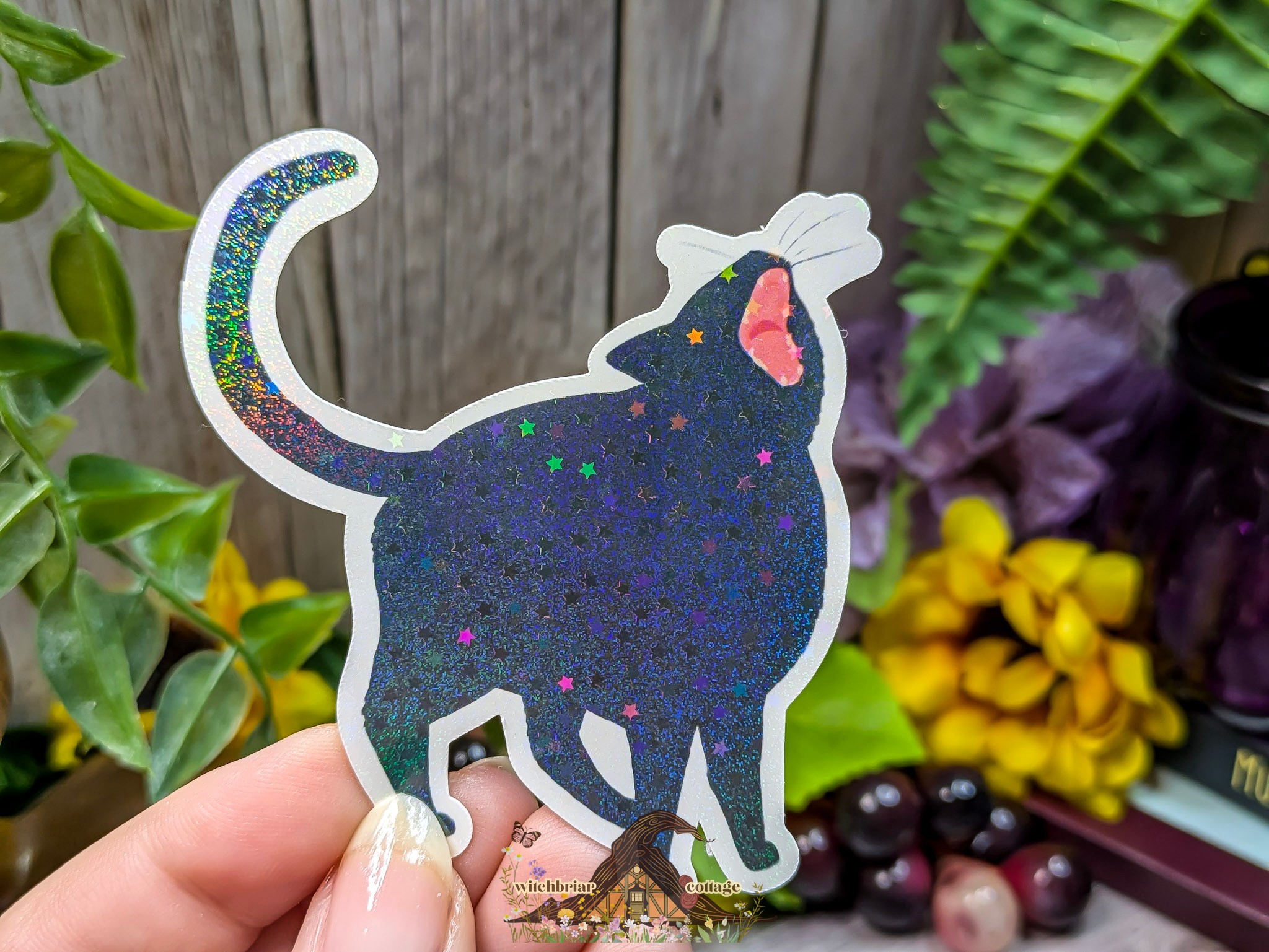 Lucy Screams Black Cat Vinyl Sticker, Silly Cat, for Laptop or Water Bottle - Image 7