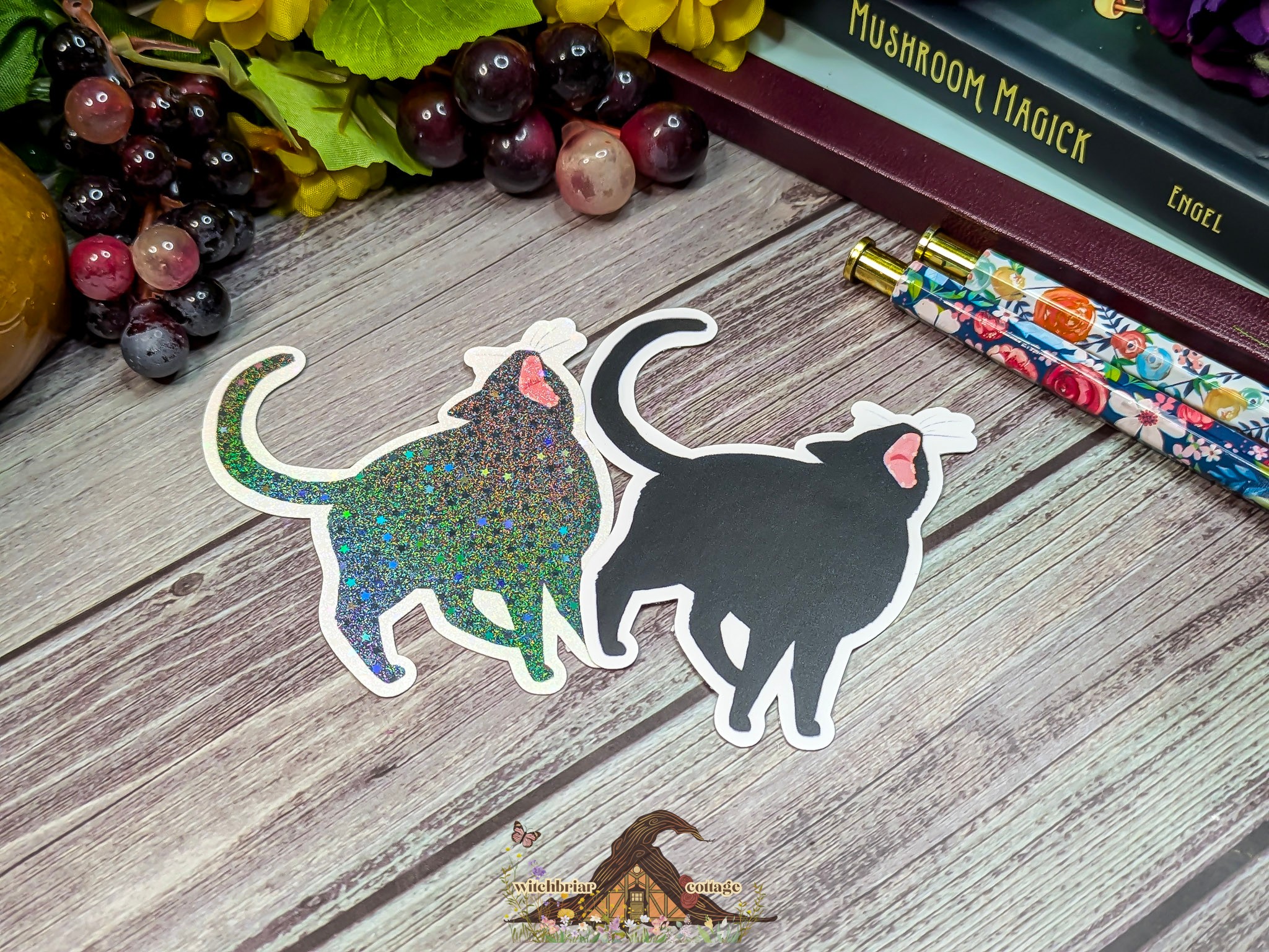 Lucy Screams Black Cat Vinyl Sticker, Silly Cat, for Laptop or Water Bottle - Image 2